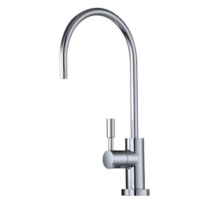 Brushed Chrome Stainless Steel lead-free RO ultra water filter faucet with 1/4inch or 1/2 inch fast fitting